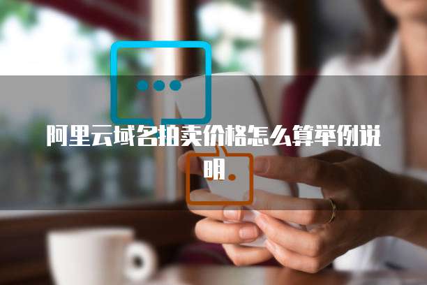 阿里云域名拍卖价格怎么算举例说明