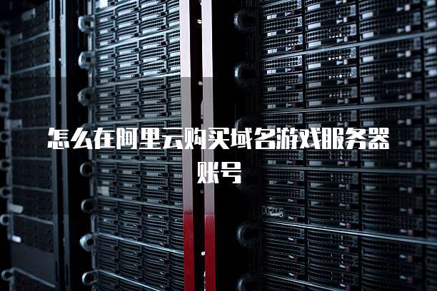 怎么在阿里云购买域名游戏服务器账号