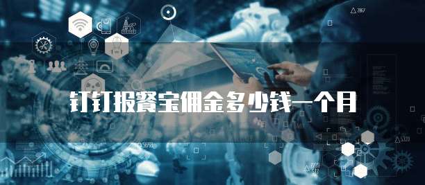 钉钉报餐宝佣金多少钱一个月