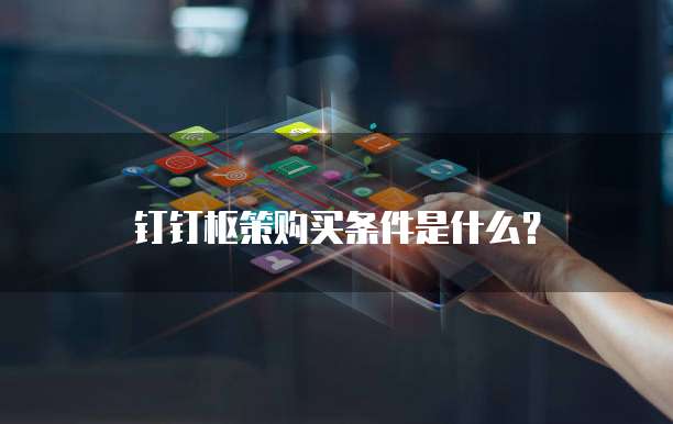钉钉枢策购买条件是什么？