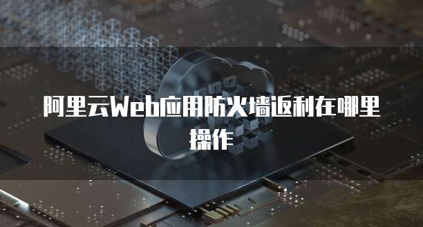 阿里云Web应用防火墙返利在哪里操作