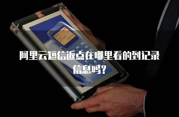 阿里云短信返点在哪里看的到记录信息吗?