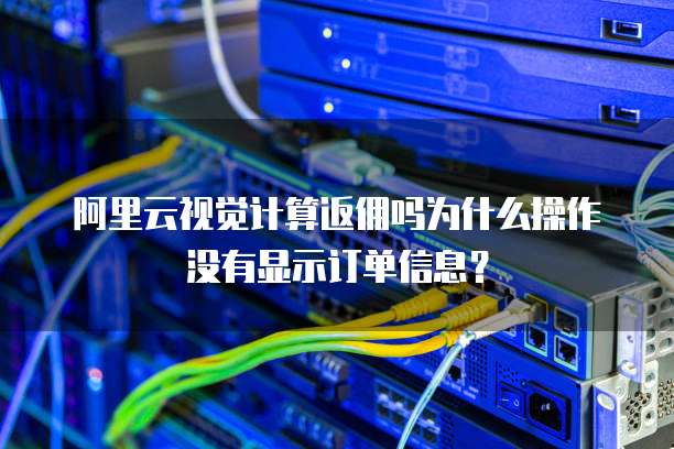 阿里云视觉计算返佣吗为什么操作没有显示订单信息?