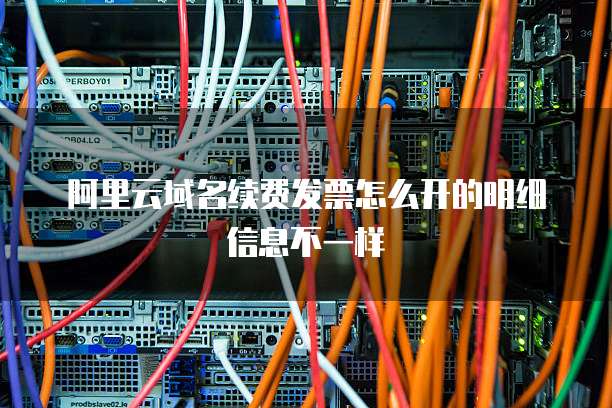 阿里云域名续费发票怎么开的明细信息不一样