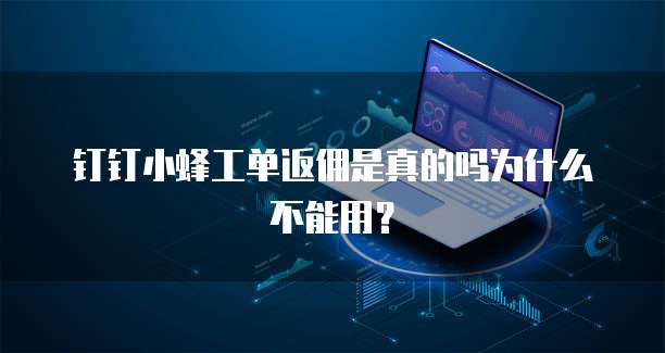钉钉小蜂工单返佣是真的吗为什么不能用?