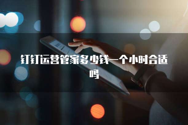 钉钉运营管家多少钱一个小时合适吗