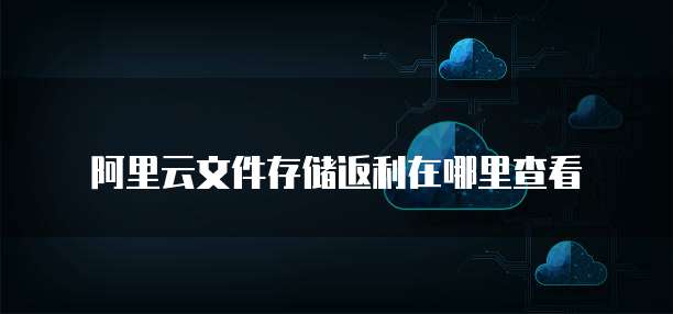 阿里云文件存储返利在哪里查看