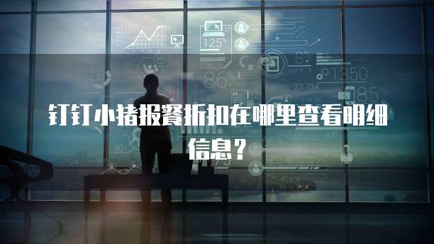 钉钉小猪报餐折扣在哪里查看明细信息?