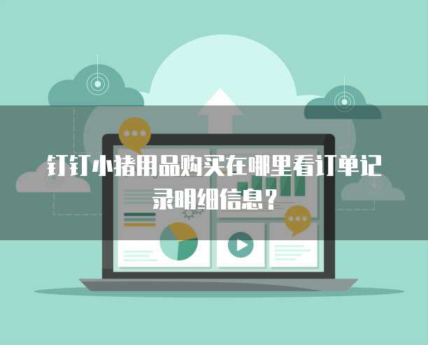 钉钉小猪用品购买在哪里看订单记录明细信息?