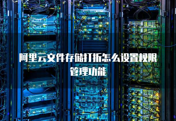 阿里云文件存储打折怎么设置权限管理功能