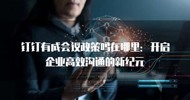钉钉有成会议政策吗在哪里:开启企业高效沟通的新纪元