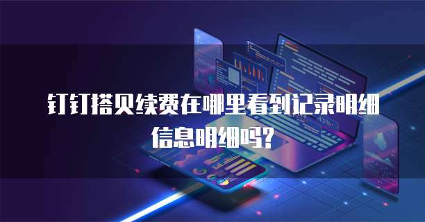 钉钉搭贝续费在哪里看到记录明细信息明细吗?