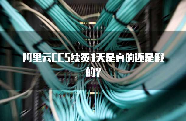 阿里云ECS续费1天是真的还是假的?