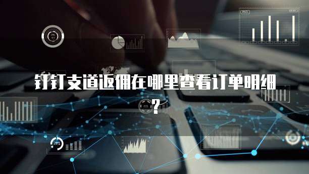 钉钉支道返佣在哪里查看订单明细？