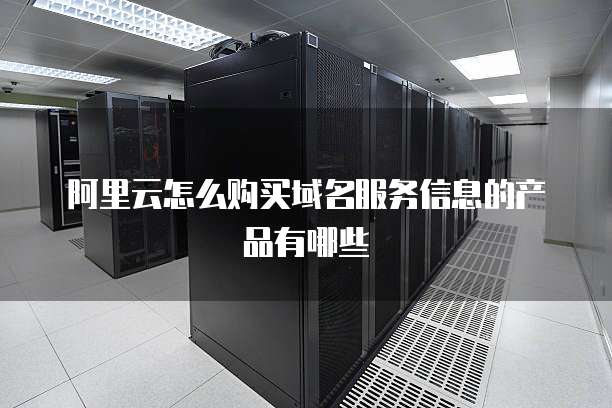 阿里云怎么购买域名服务信息的产品有哪些