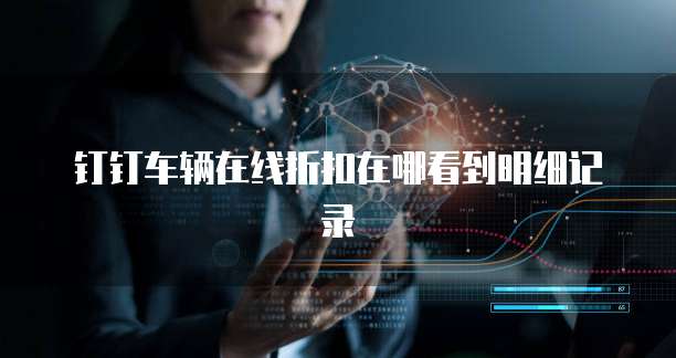钉钉车辆在线折扣在哪看到明细记录