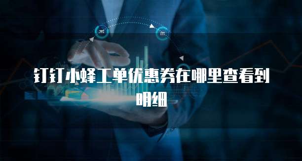 钉钉小蜂工单优惠券在哪里查看到明细
