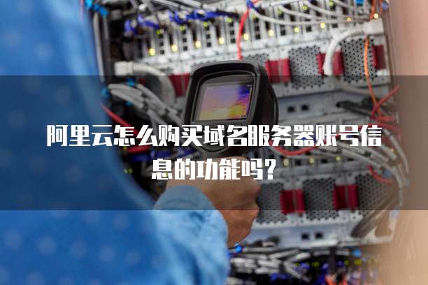 阿里云怎么购买域名服务器账号信息的功能吗?