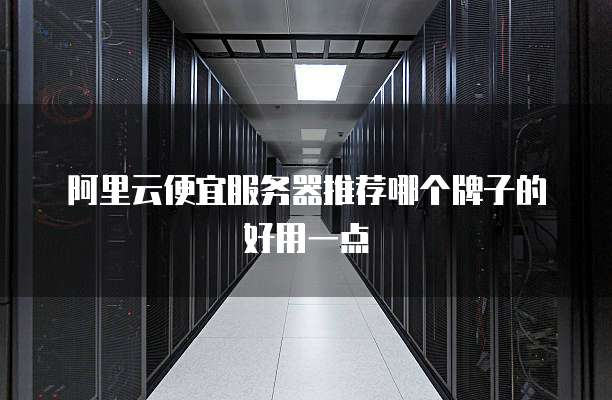 阿里云便宜服务器推荐哪个牌子的好用一点
