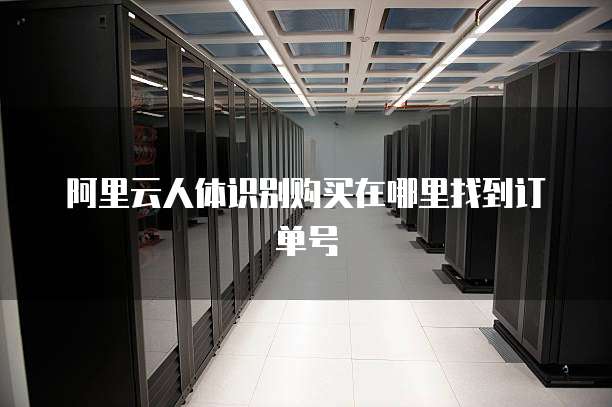 阿里云人体识别购买在哪里找到订单号