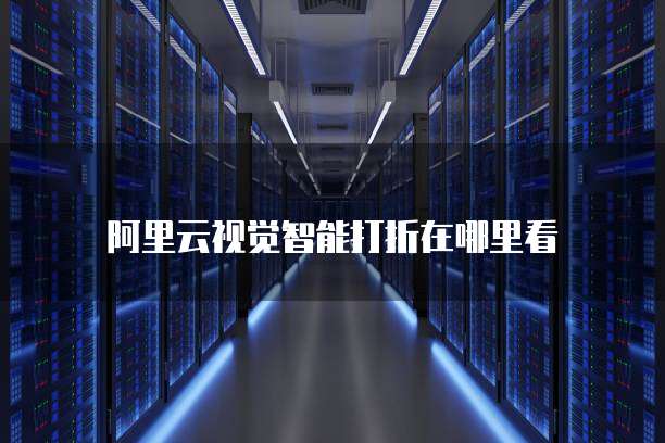 阿里云视觉智能打折在哪里看