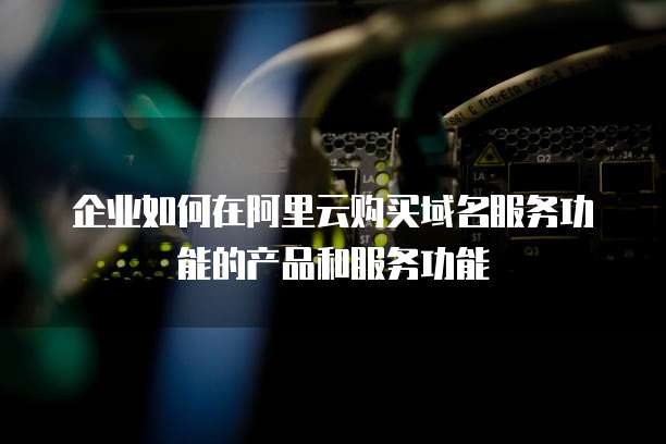 企业如何在阿里云购买域名服务功能的产品和服务功能