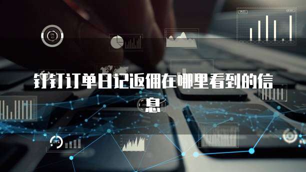 钉钉订单日记返佣在哪里看到的信息