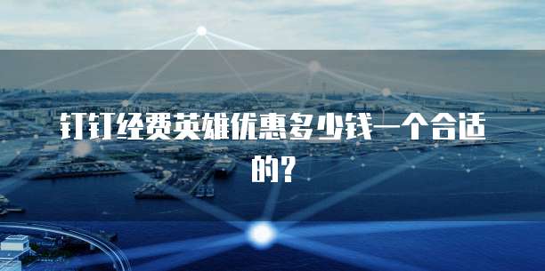钉钉经费英雄优惠多少钱一个合适的？