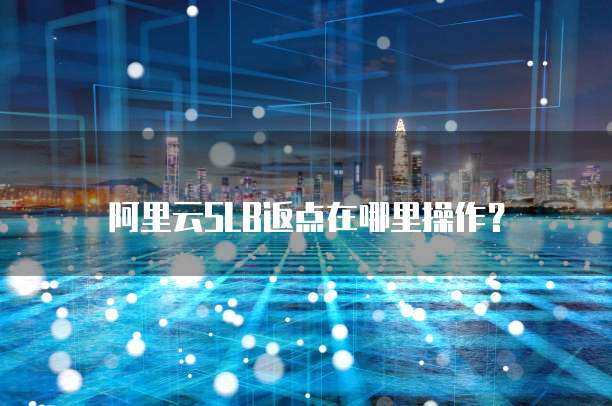 阿里云SLB返点在哪里操作？