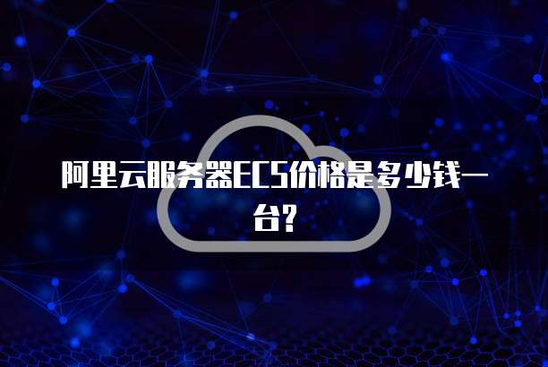 阿里云服务器ECS价格是多少钱一台?