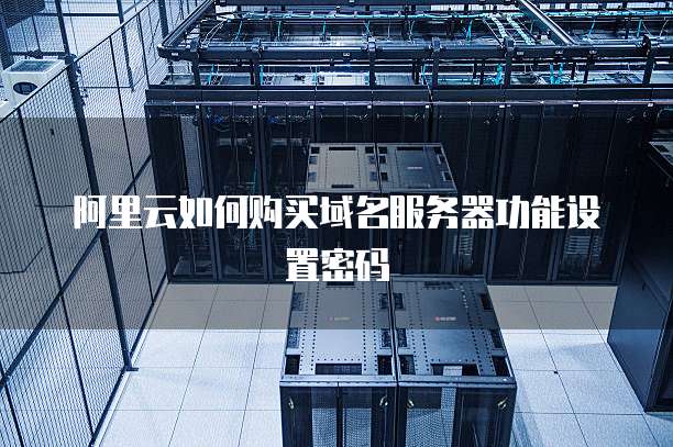 阿里云如何购买域名服务器功能设置密码