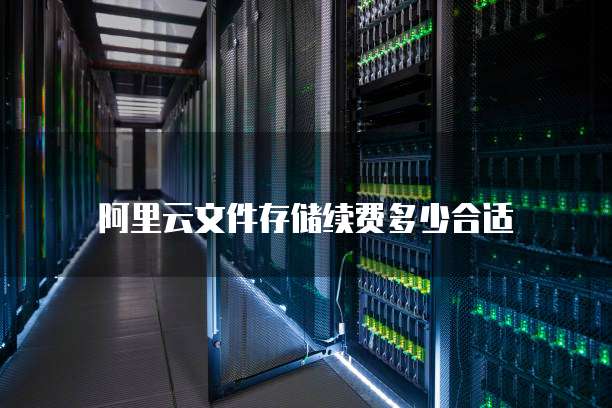 阿里云文件存储续费多少合适