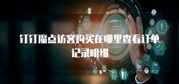 钉钉魔点访客购买在哪里查看订单记录明细