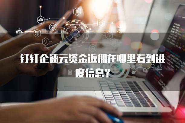 钉钉企速云资金返佣在哪里看到进度信息?