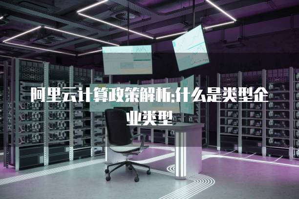 阿里云计算政策解析:什么是类型企业类型