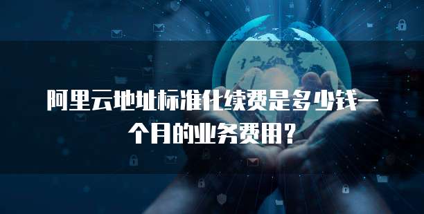 阿里云地址标准化续费是多少钱一个月的业务费用?