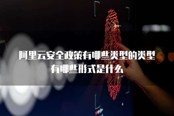 阿里云安全政策有哪些类型的类型有哪些形式是什么