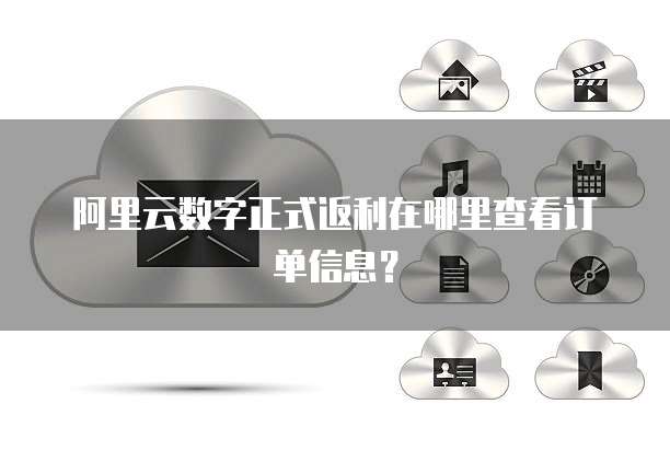 阿里云数字正式返利在哪里查看订单信息?