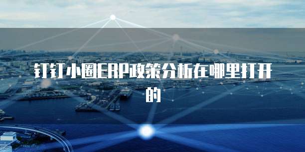 钉钉小圈ERP政策分析在哪里打开的