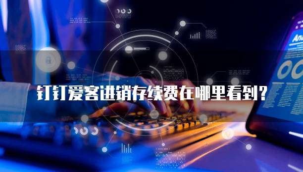 钉钉爱客进销存续费在哪里看到?