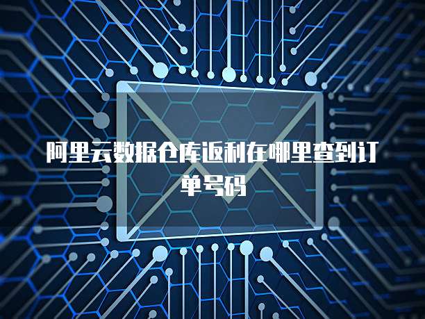 阿里云数据仓库返利在哪里查到订单号码