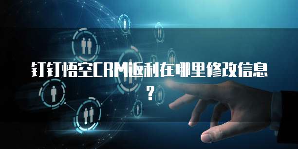钉钉悟空CRM返利在哪里修改信息?