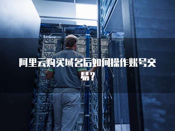 阿里云购买域名后如何操作账号交易？