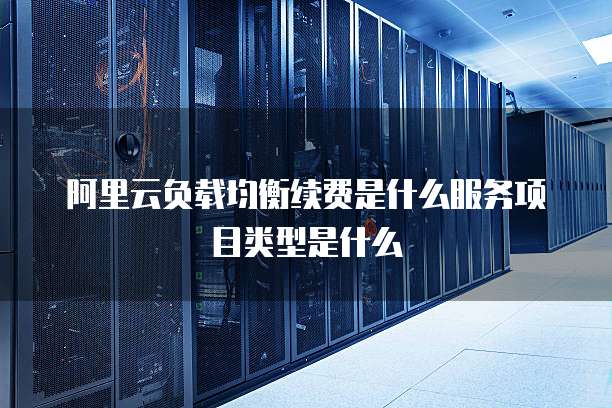 阿里云负载均衡续费是什么服务项目类型是什么