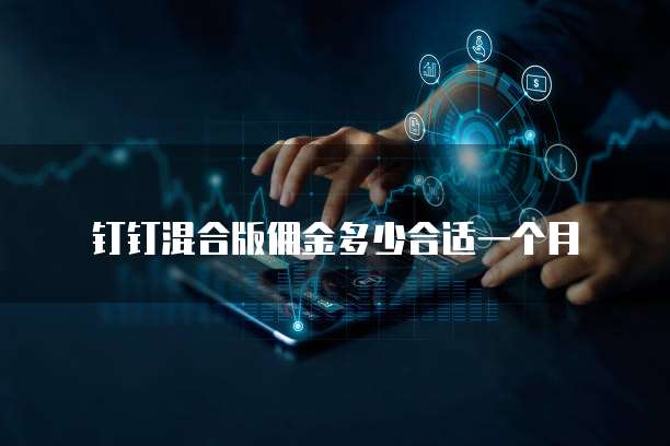 钉钉混合版佣金多少合适一个月