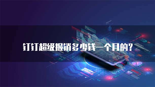 钉钉超级报销多少钱一个月的?
