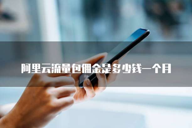 阿里云流量包佣金是多少钱一个月