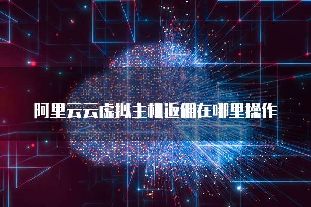 阿里云云虚拟主机返佣在哪里操作