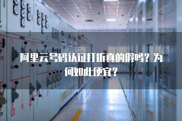 阿里云号码认证打折真的假吗?为何如此便宜?