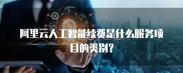 阿里云人工智能续费是什么服务项目的类别?